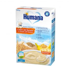Humana 5 graudu piena putra ar banāniem 200g