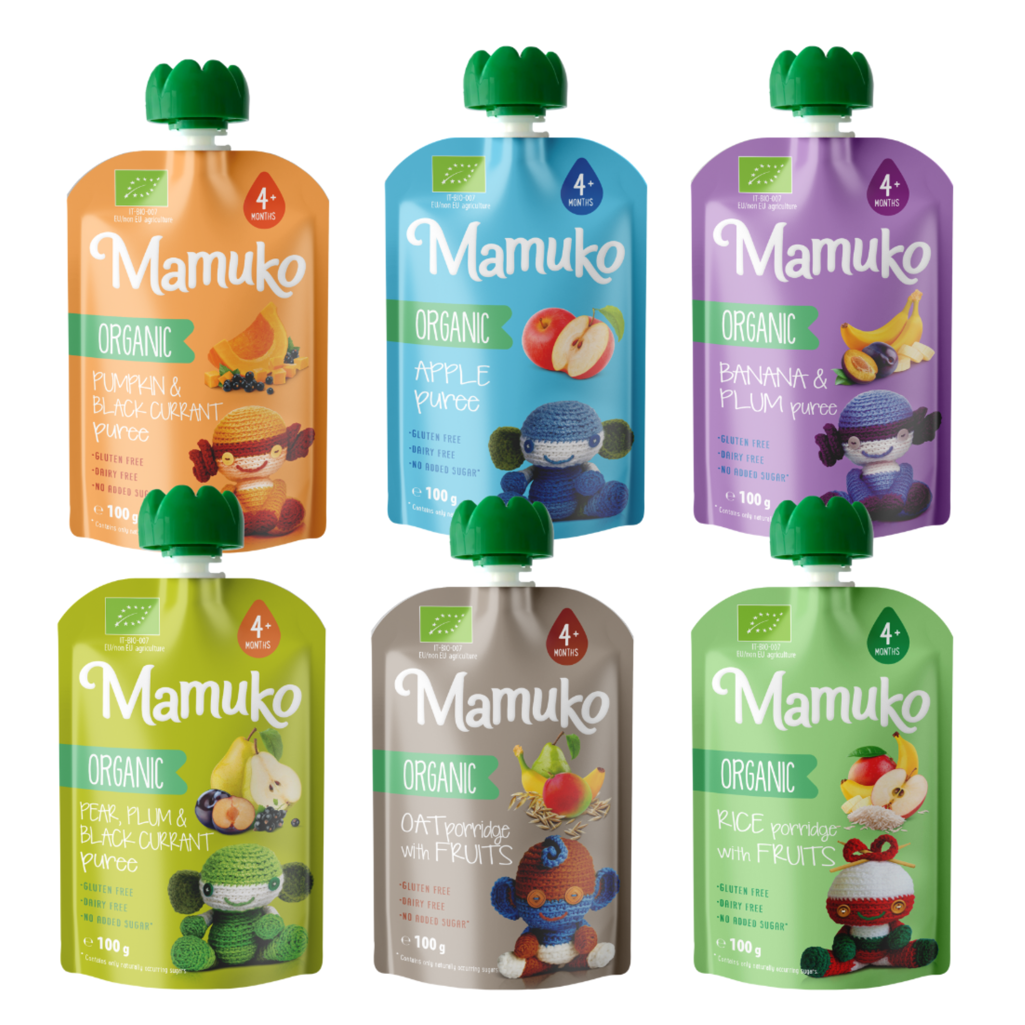 Mamuko BIO Augļu biezeņu un putru komplekts